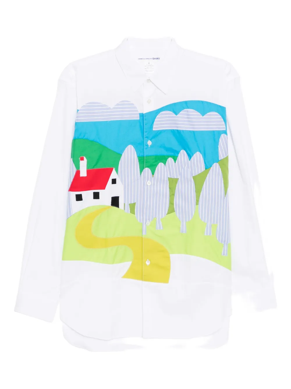 Comme Des Garçons Shirt graphic-appliqué shirt - Bianco