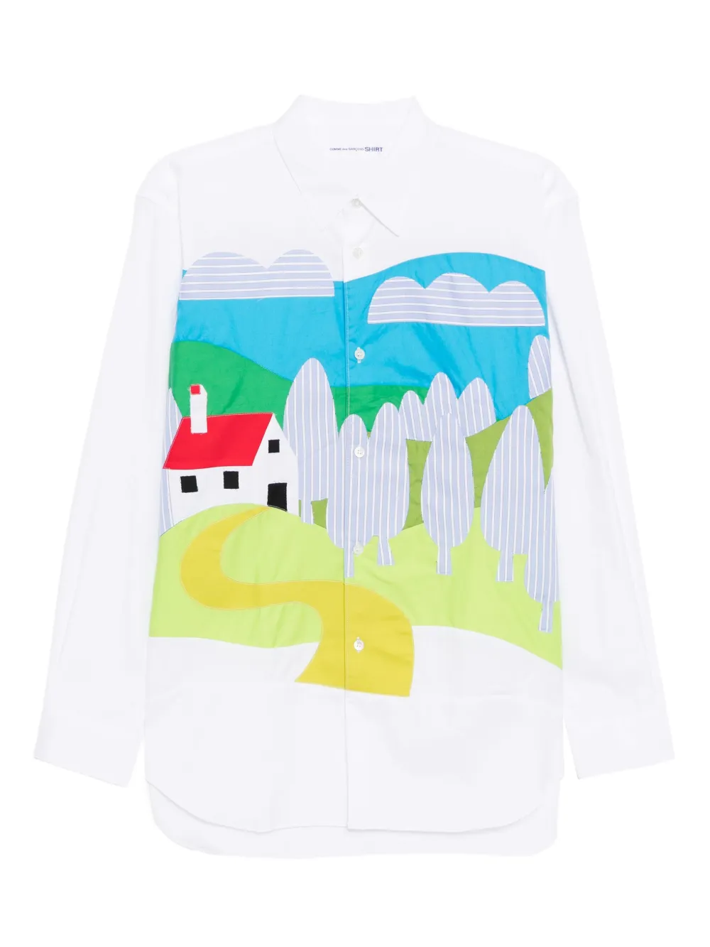 Comme Des Garçons Shirt graphic-appliqué shirt - Weiß