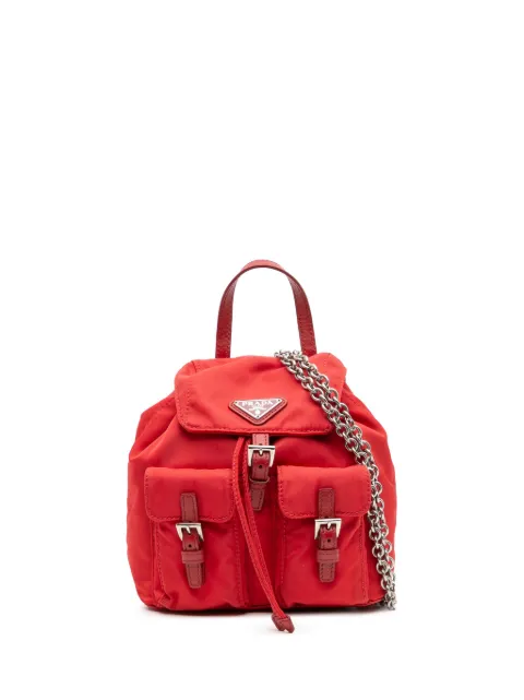 Prada Pre-Owned 2000-2013 Mini Tessuto Chain Backpack satchel