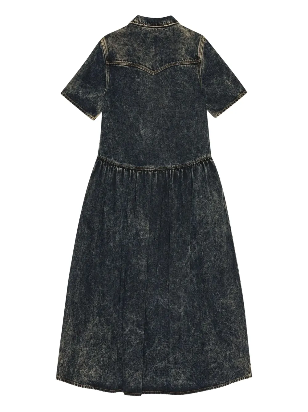 GANNI Denim maxi-jurk - Zwart