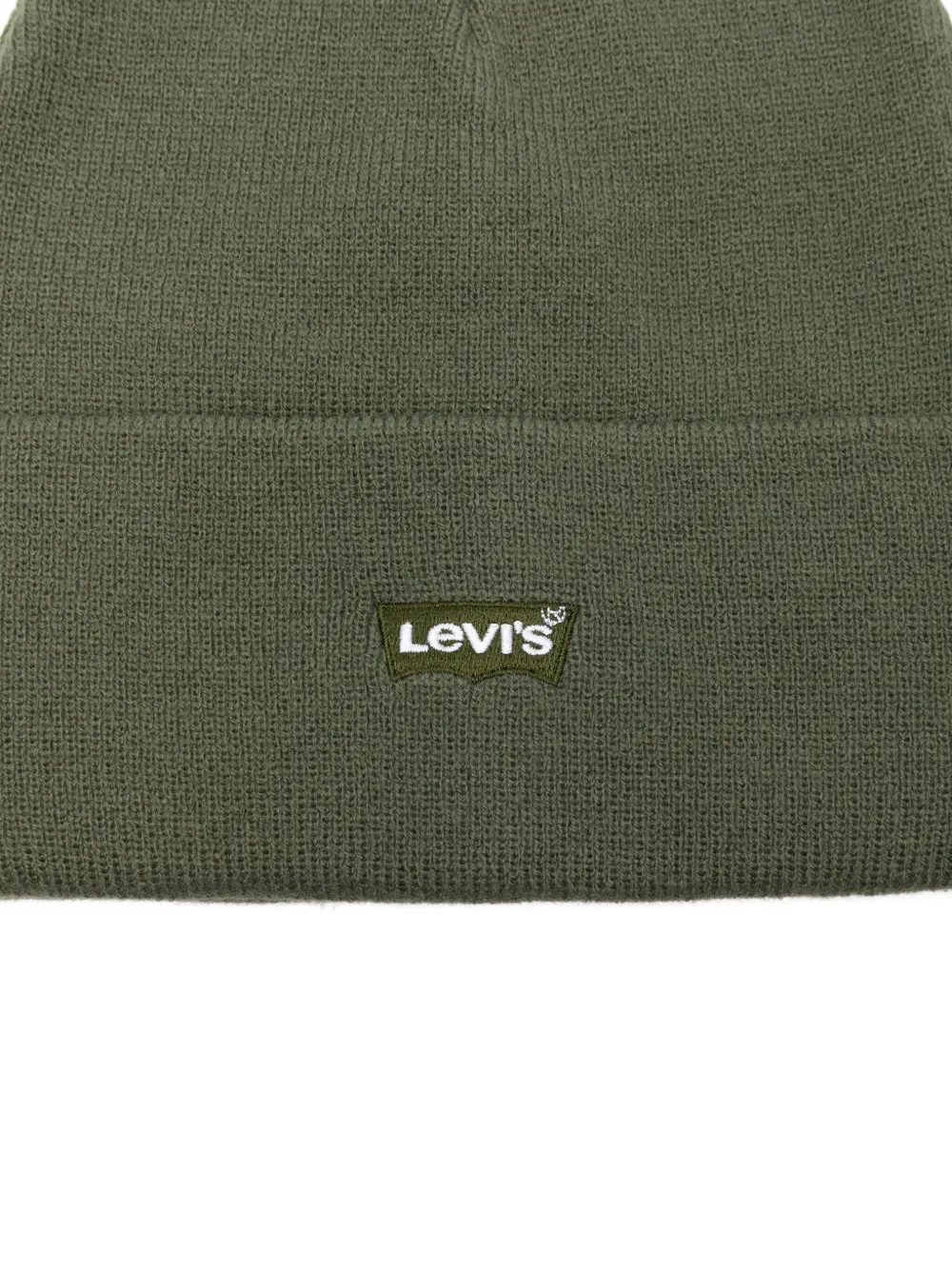 Levi's Logo-embroidered Beanie In Black
