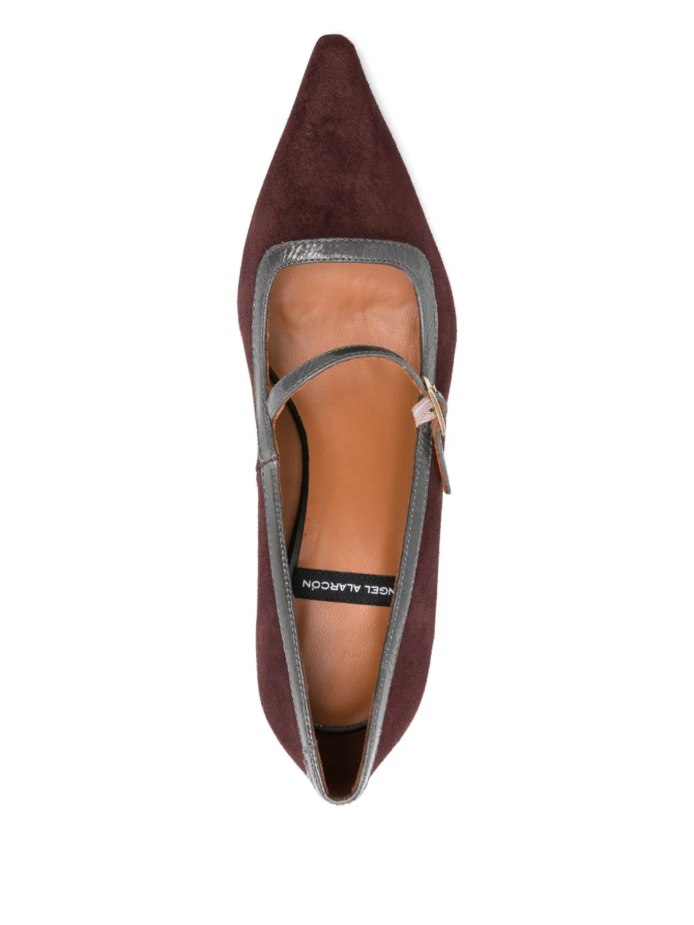Angel Alarcon Pointed-toe Buckled Pumps In Brown