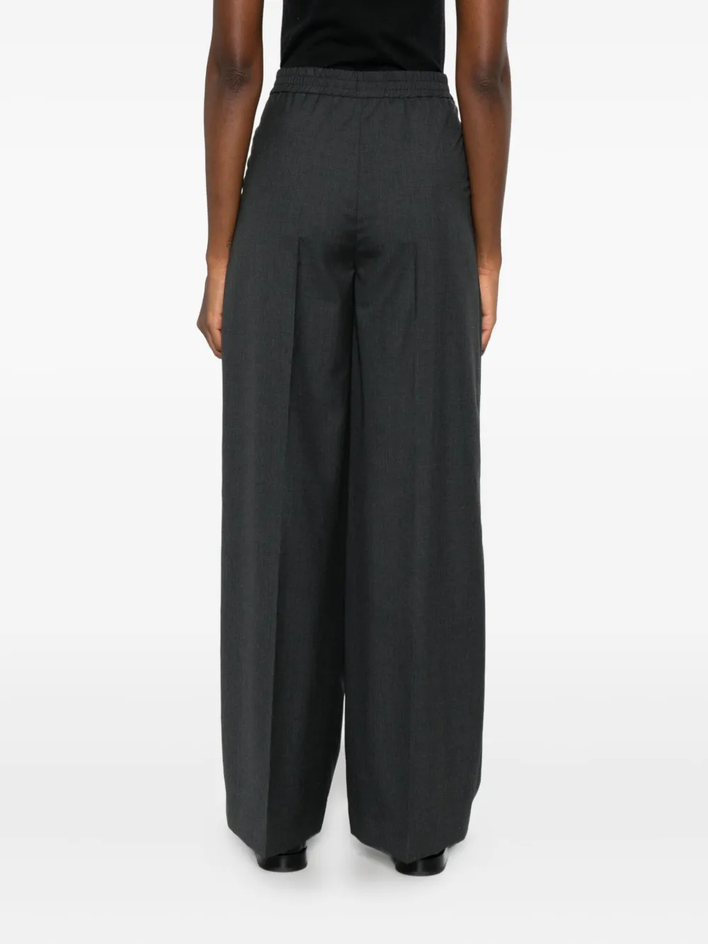 Joseph Pleated Wide-leg Trousers In Gray