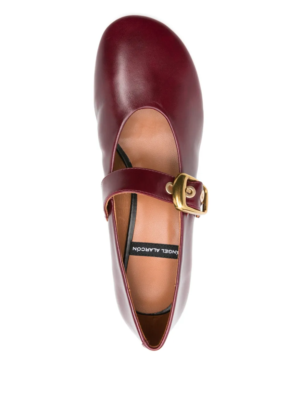 Angel Alarcon Buckle-detail Block-heel Pumps In Red
