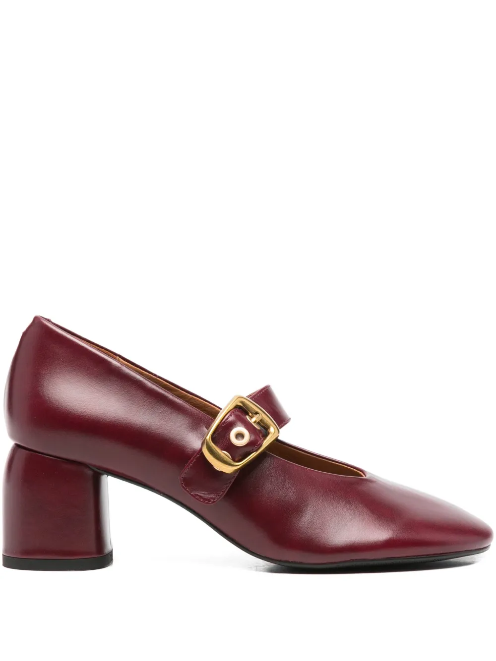 ANGEL ALARCON buckle-detail block-heel pumps Red