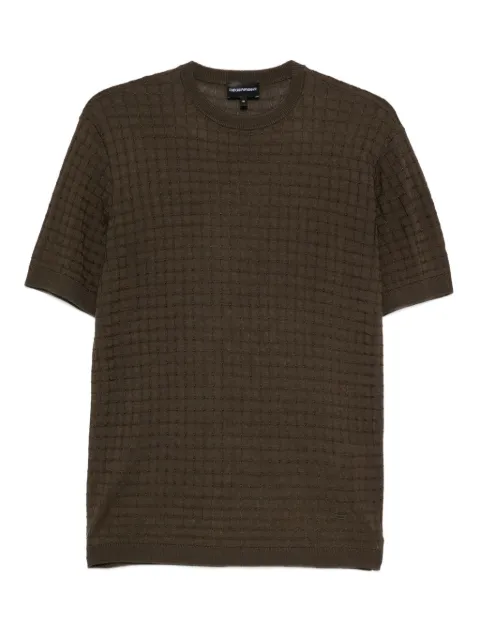 Emporio Armani textured round-neck sweater