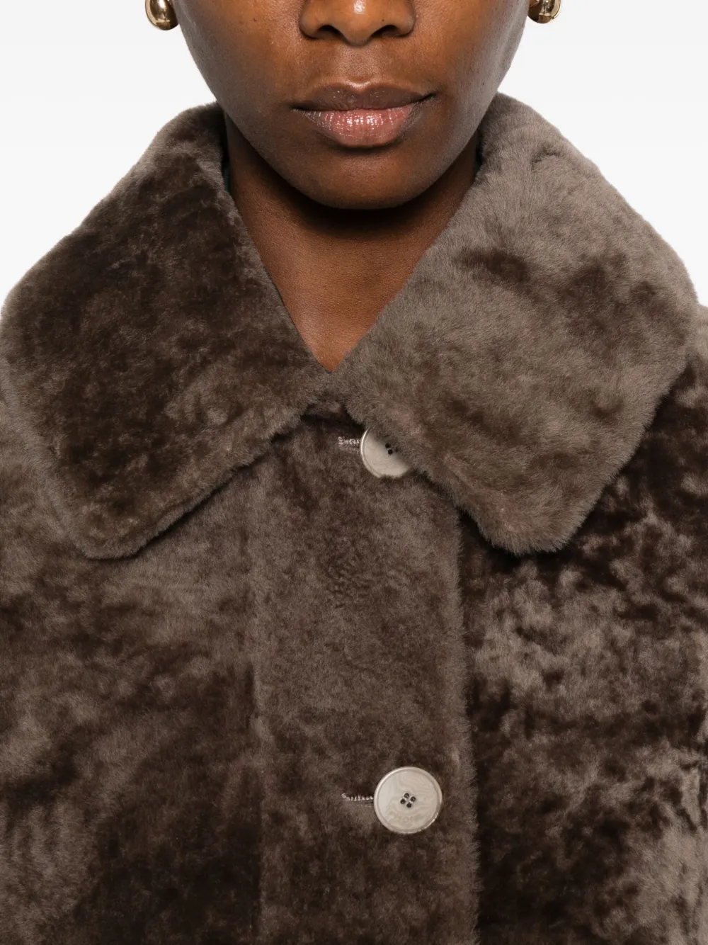 Joseph Shearling Jacket In Brown