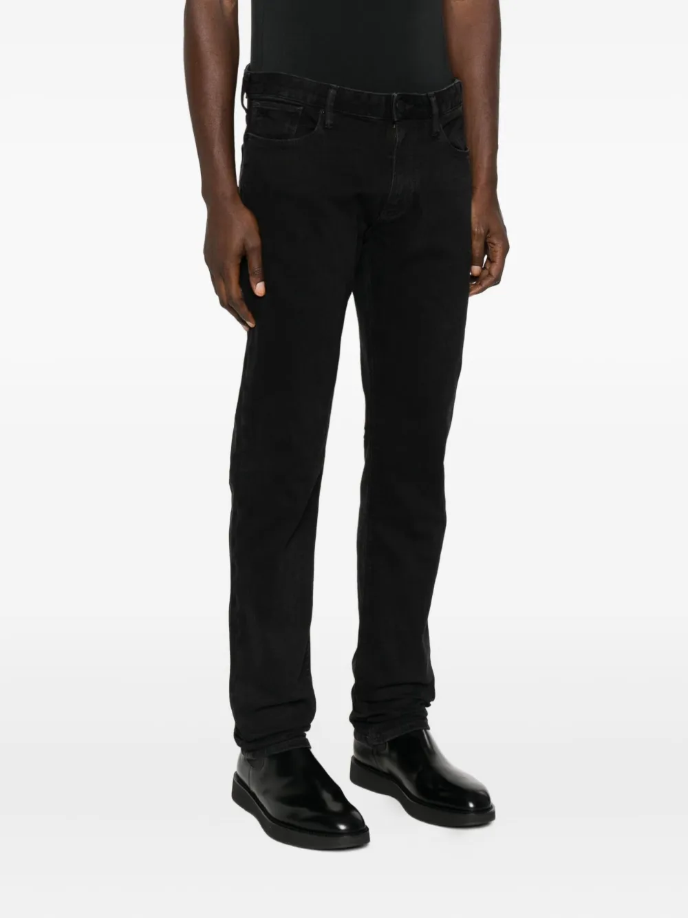 Emporio Armani Jeans met logoplakkaat Zwart