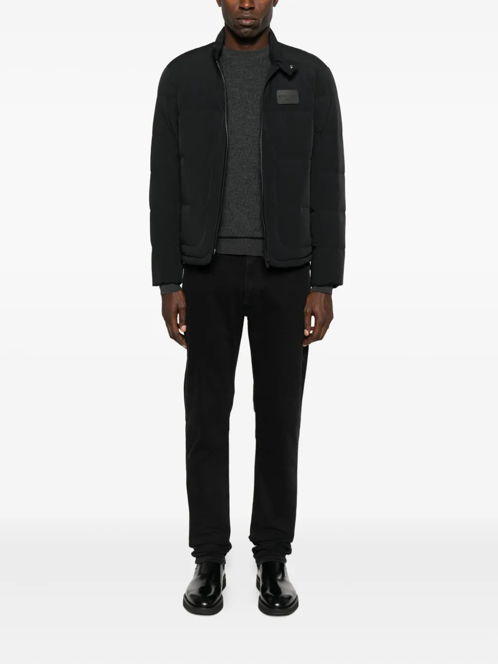 Emporio Armani Jeans met logoplakkaat - Zwart