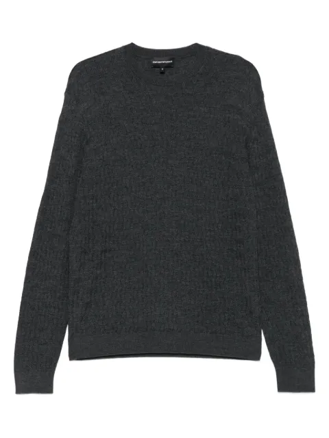 Emporio Armani sudadera texturizado con cuello redondo