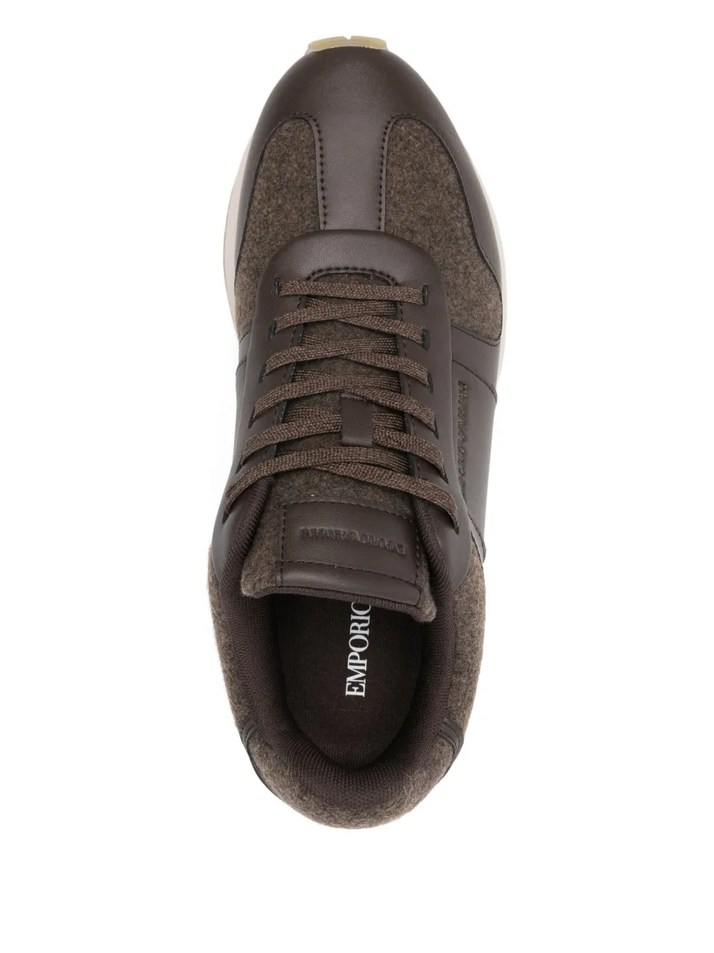 Emporio Armani Sneakers met vlakken Bruin
