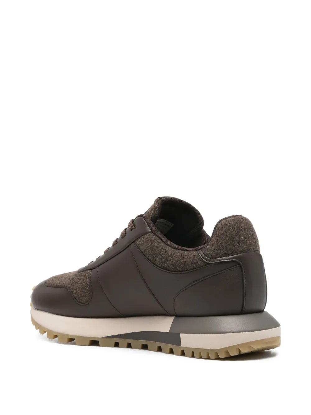 Emporio Armani Sneakers met vlakken Bruin