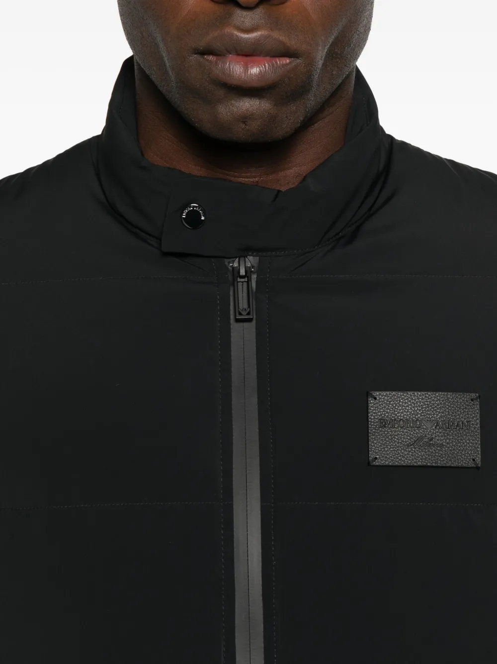 Emporio Armani logo-patch Jacket | Black | FARFETCH