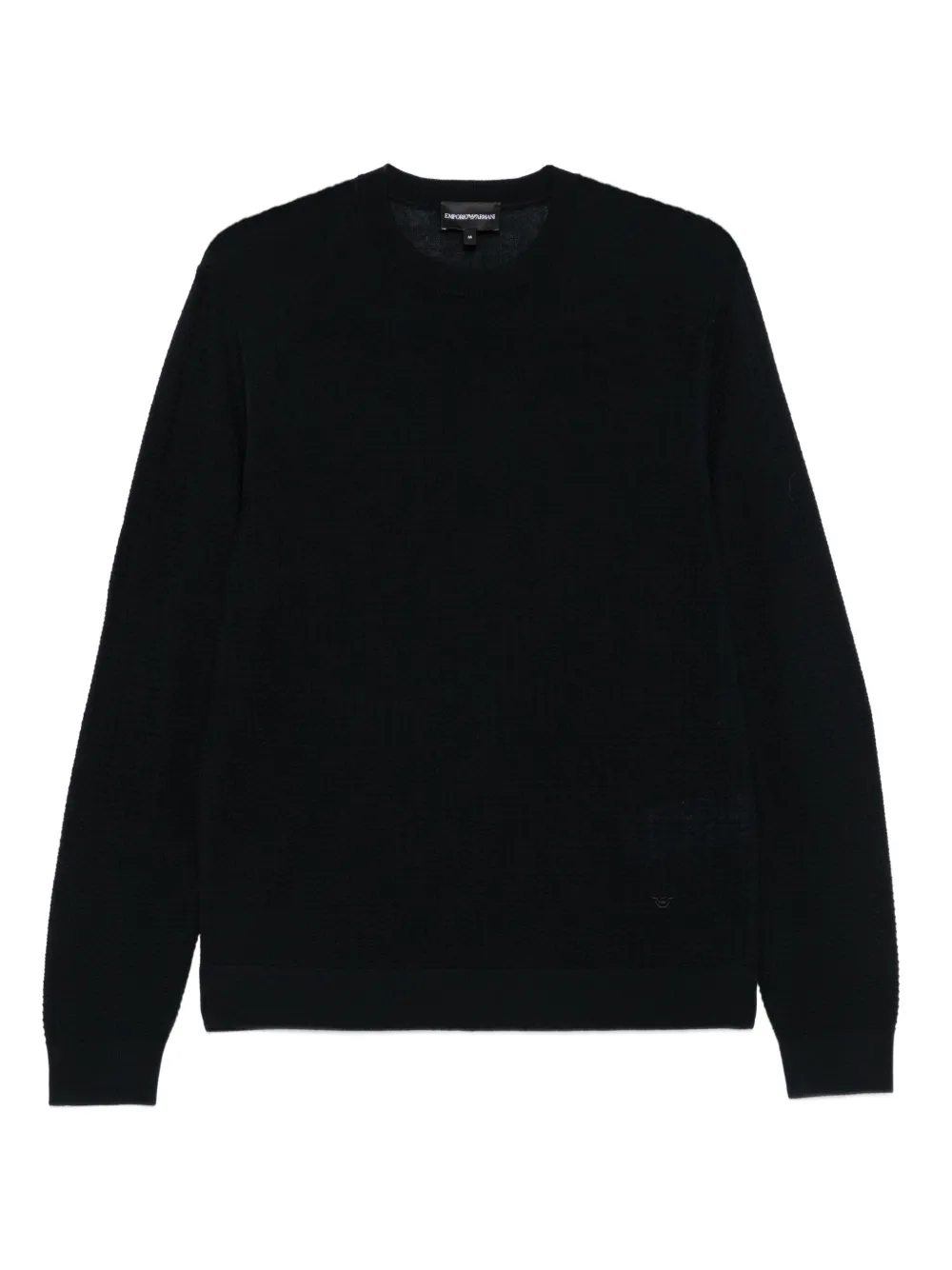 Emporio Armani textured round-neck sweater | Blue | Image 1