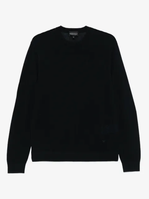 Emporio Armani textured round-neck sweater