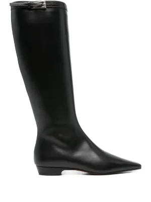 TOTEME 40mm The Slim knee-high Boots | Black | FARFETCH ZA