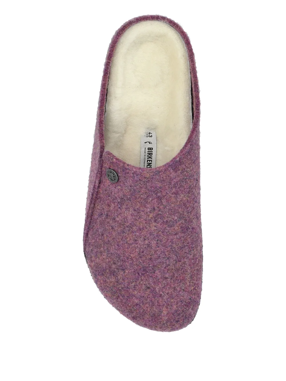 Birkenstock Zermatt slippers met lammy knoop Paars