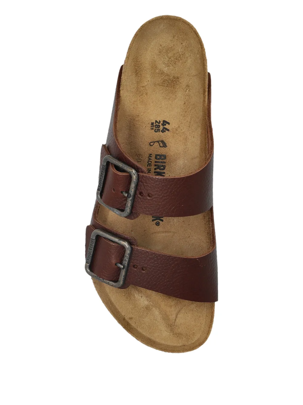 Birkenstock Arizona leren sandalen met dubbele gesp Bruin