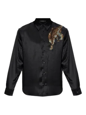 Versace embellished-animal Shirt | Black | FARFETCH