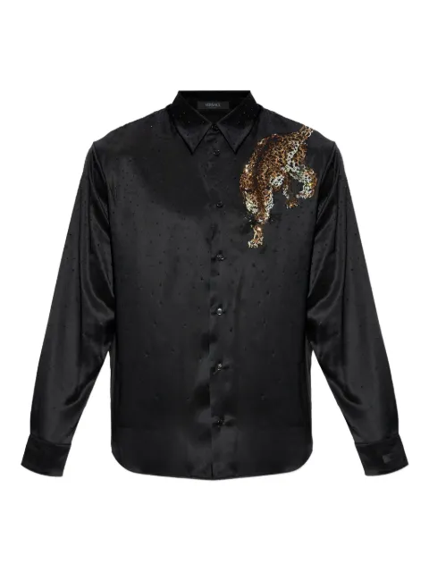 Versace embellished-animal shirt