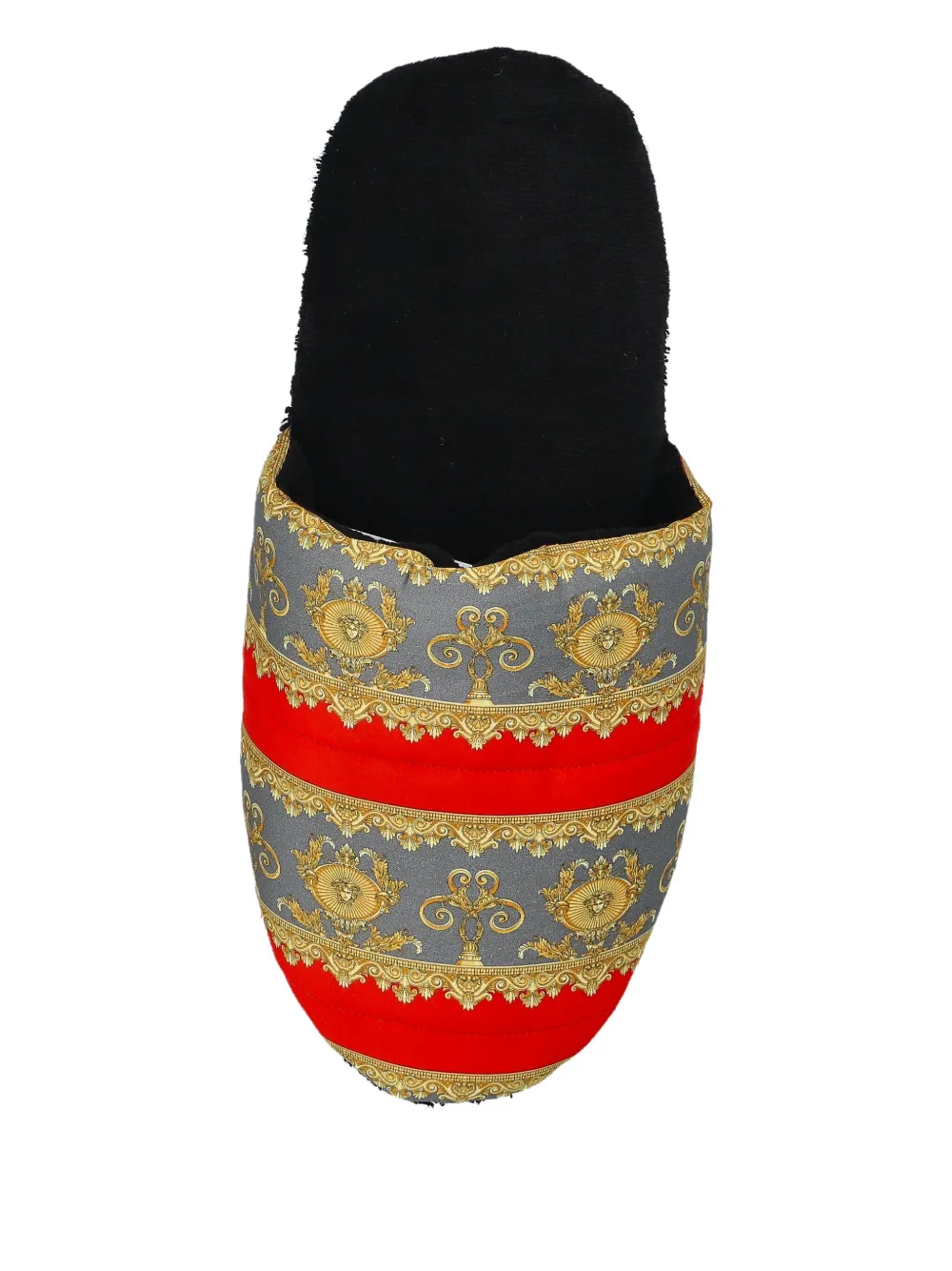Versace Barocco Stripe Slippers In Multi
