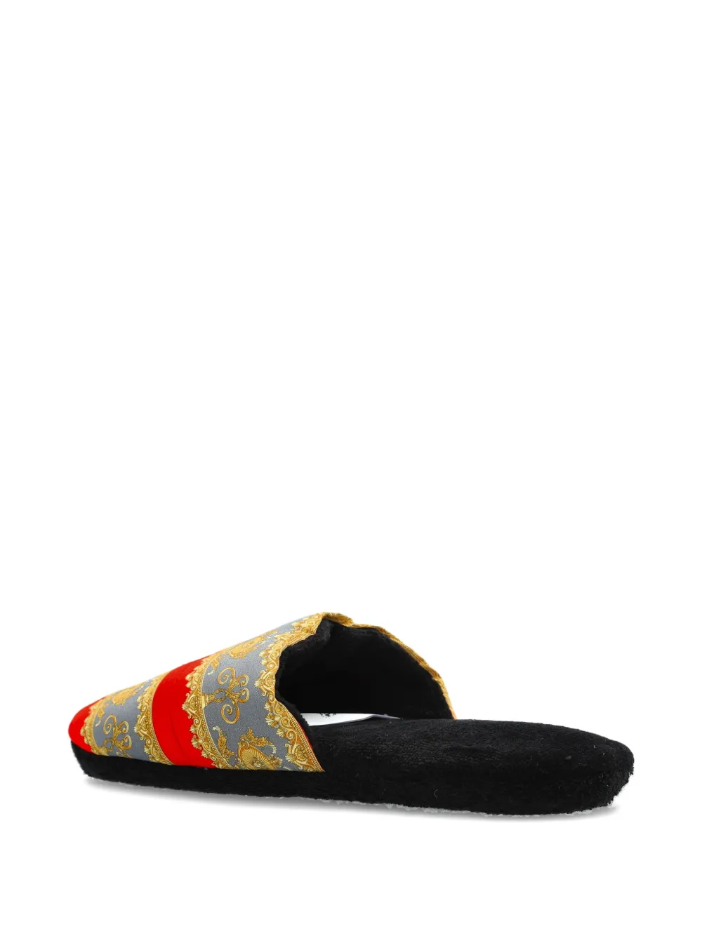 Versace Barocco Stripe Slippers In Multi
