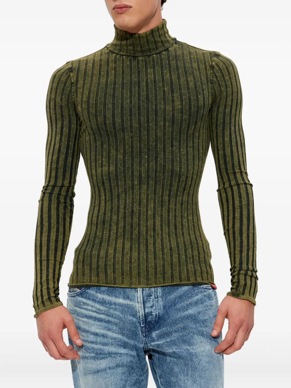 Diesel T-Hansy geribbelde coltrui Groen