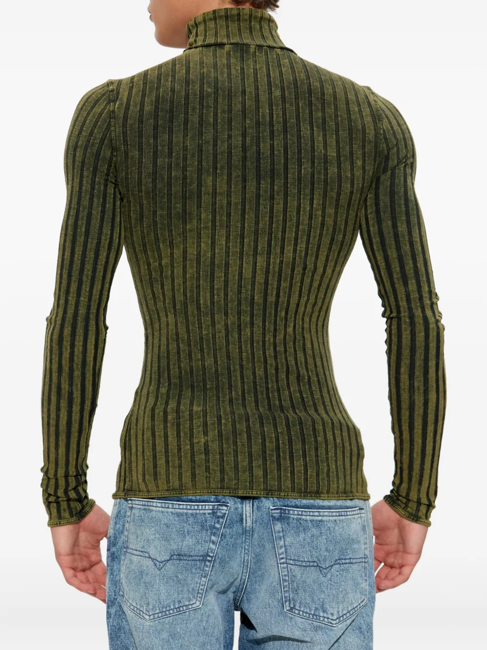 Diesel T-Hansy geribbelde coltrui Groen