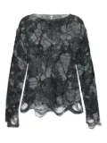 R13 open-knit sweater - Black