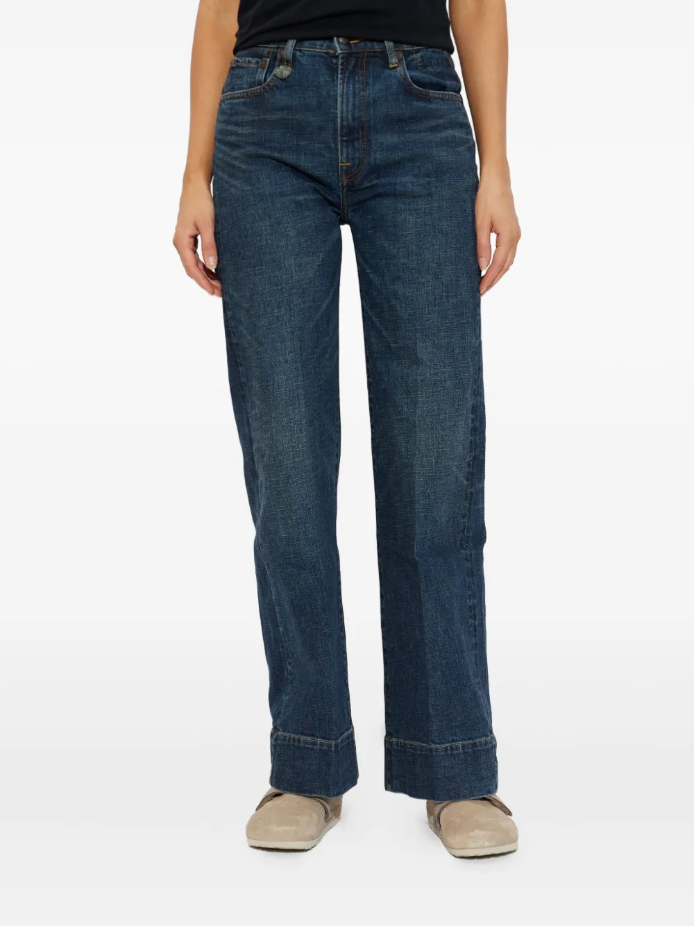 R13 Logo-patch Jeans In Blue