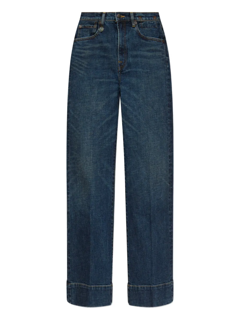 R13 Logo-patch Jeans In Blue