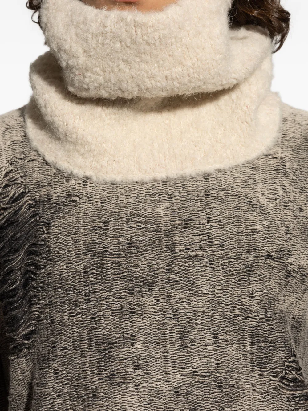 Diesel K-Ecolino wollen sjaal Beige