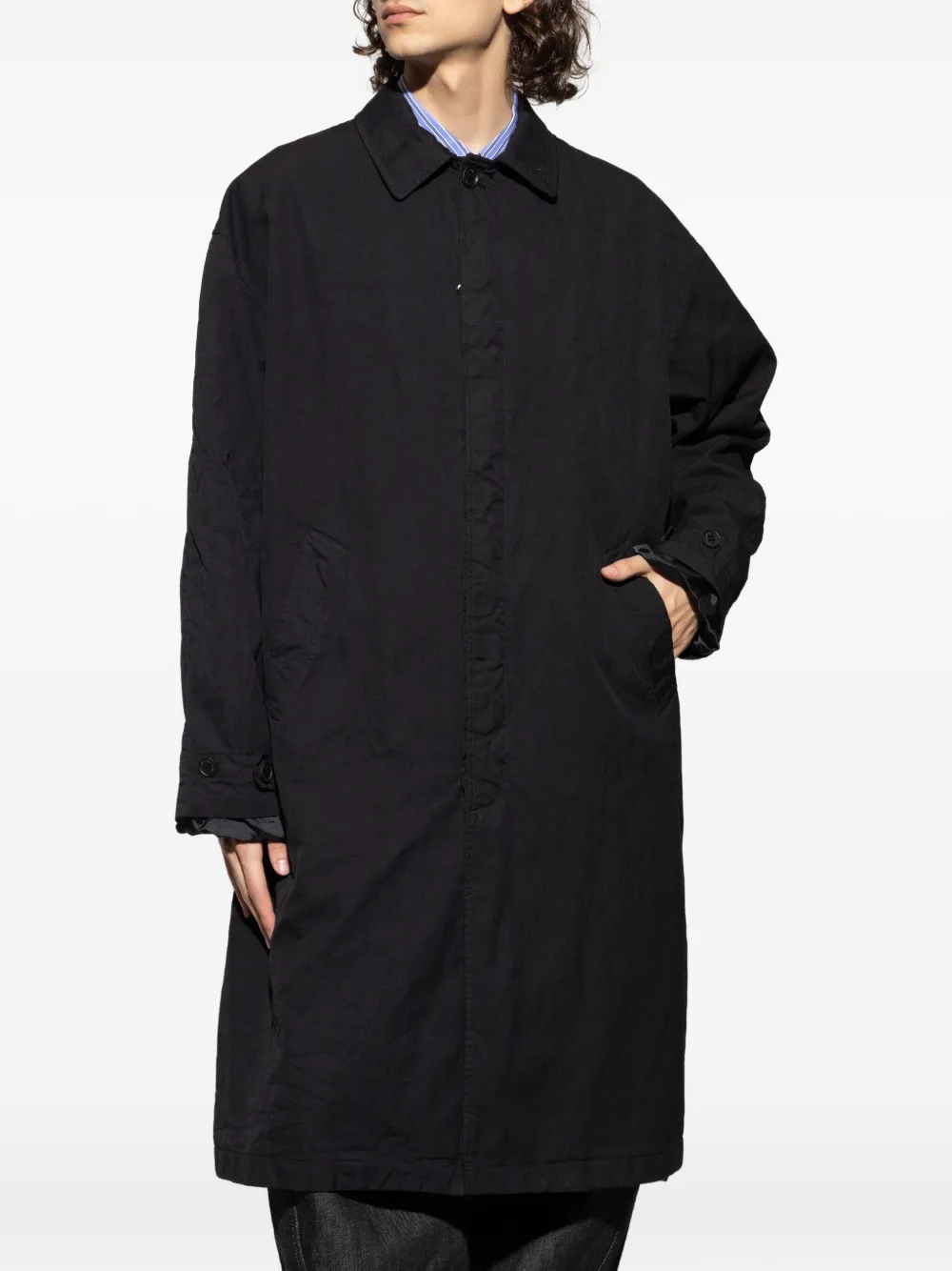 Comme Des Garçons Homme Deux Buttoned Coat In Black