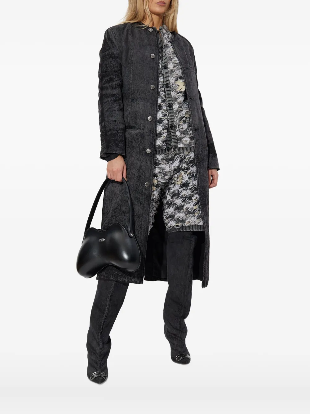 Diesel De-Ancelot denim jas Zwart