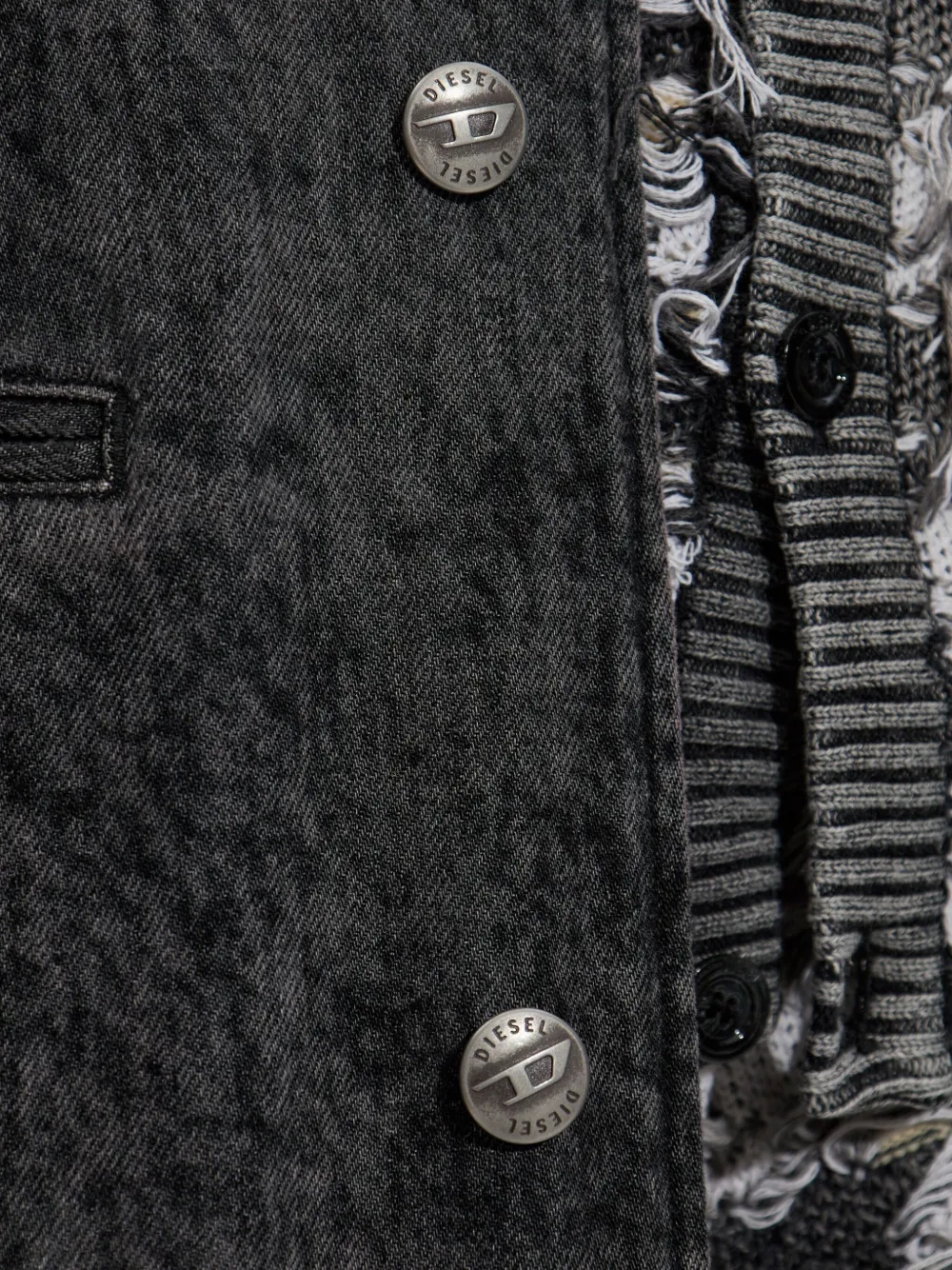 Diesel De-Ancelot denim jas Zwart