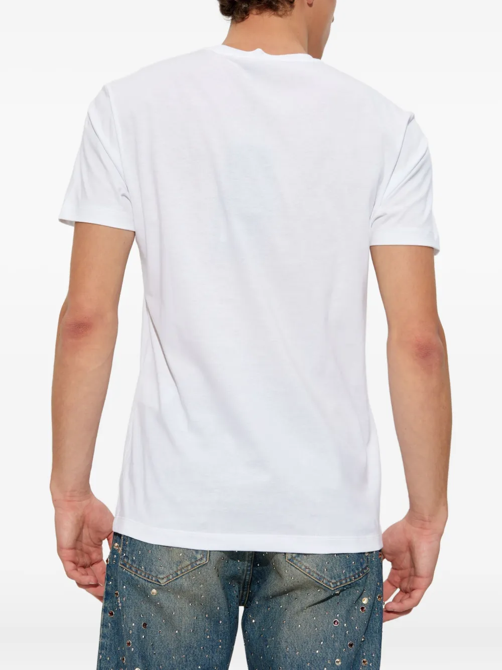 Versace T-shirt met grafische print Zwart