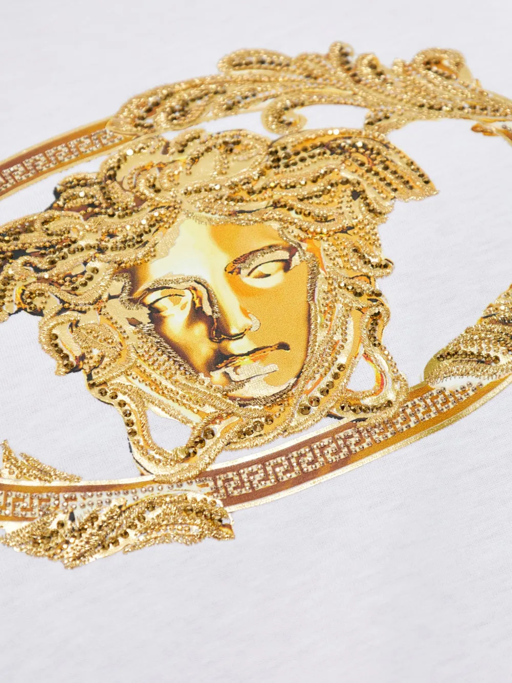 Versace T-shirt met grafische print Zwart