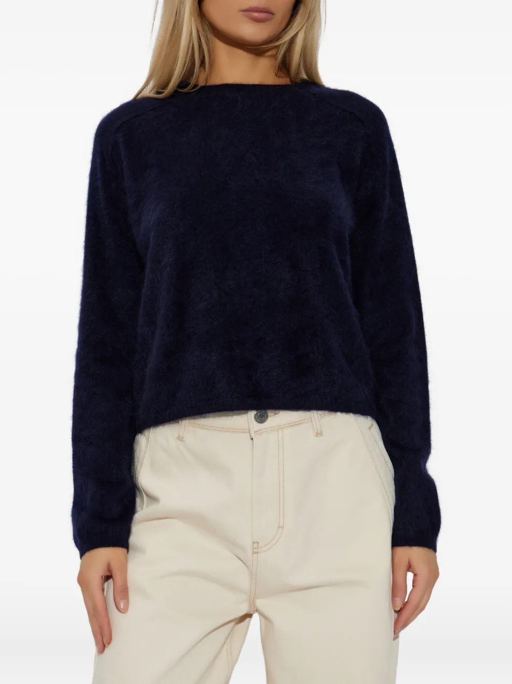 Lisa Yang Brushed Cashmere Sweater In Black