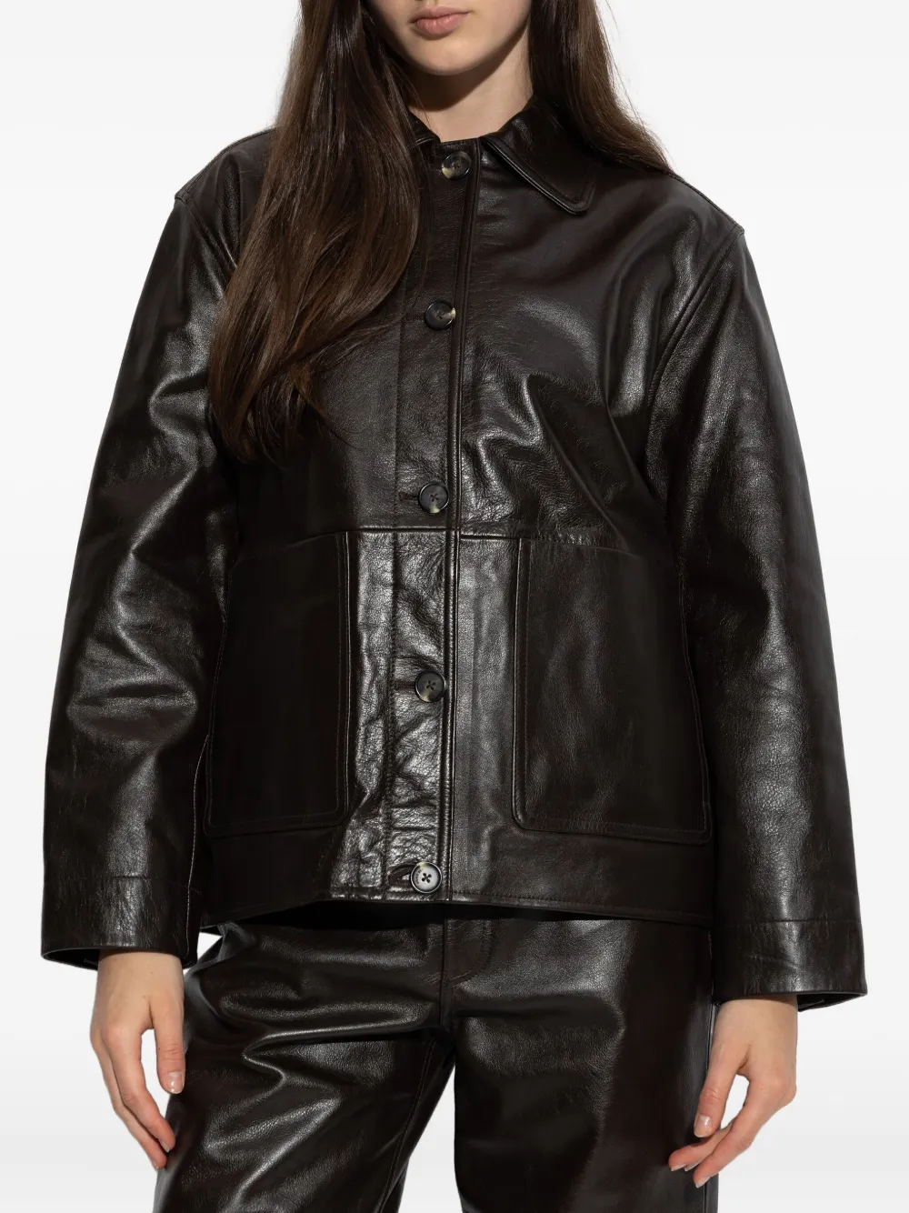 Rag & Bone Panelled Leather Jacket In Black