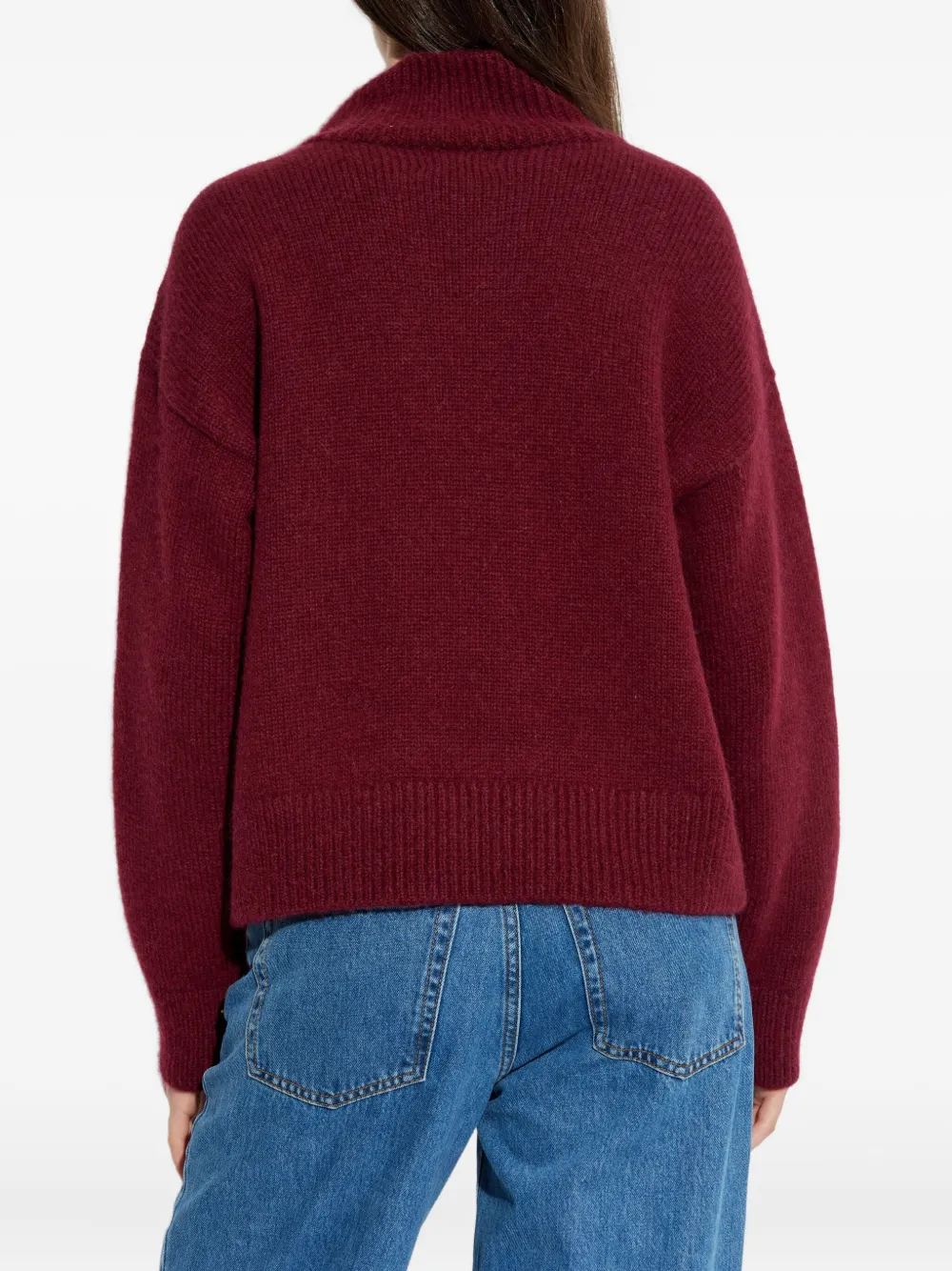 Kate Spade Trui met hoge hals en schouderdetail Rood