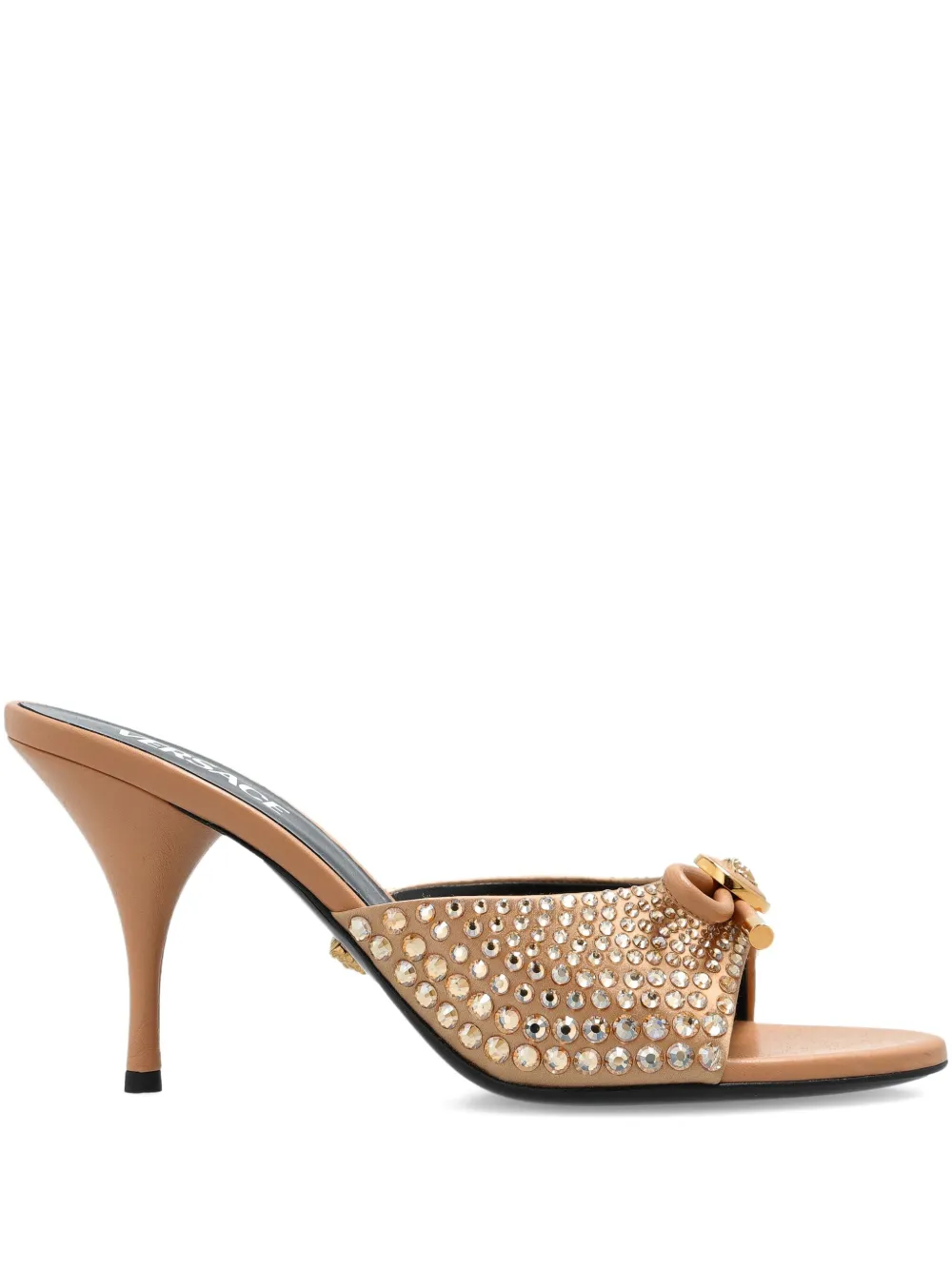 Versace 85mm Opera embellished bow sandals | Brown | Image 1