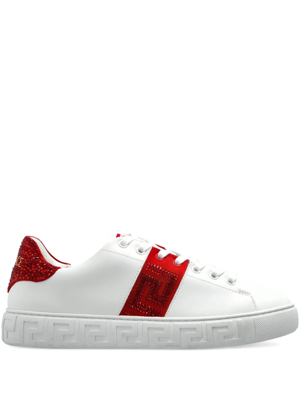 Versace Greca embellished sneakers | White | Image 1