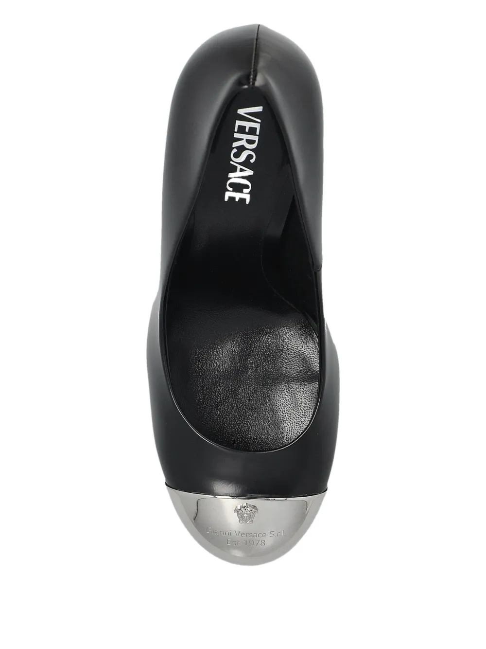 Versace 115mm Medusa Toe-cap Pump In Black
