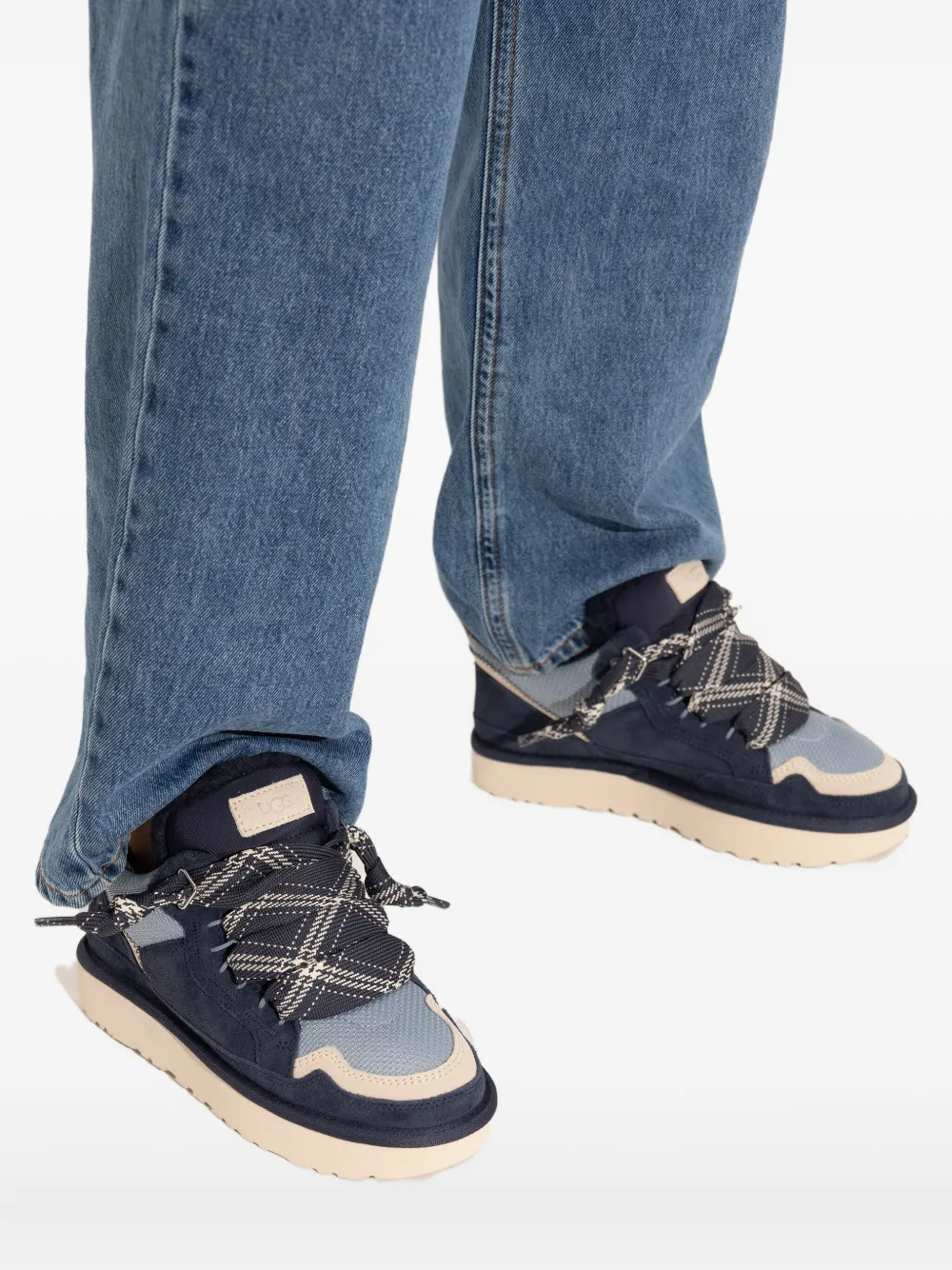 Ugg Lowmel Lace-up Suede Sneakers In Blue
