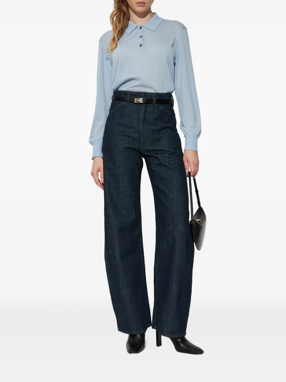 rag & bone buttoned polo top | Knitted Tops | Image 2