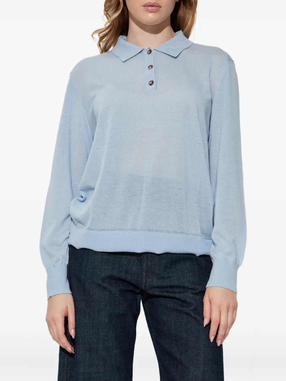 rag & bone Polotop met knopen Blauw