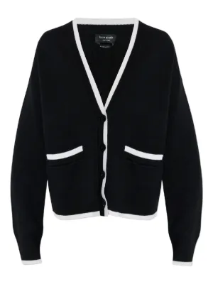 Kate Spade Cardigan Com Aplicação De Botões | Preto | FARFETCH BR