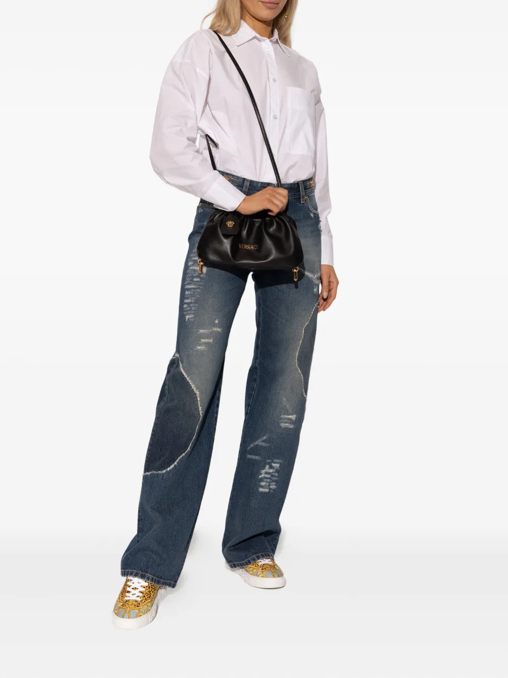 Versace Sneakers met print Goud