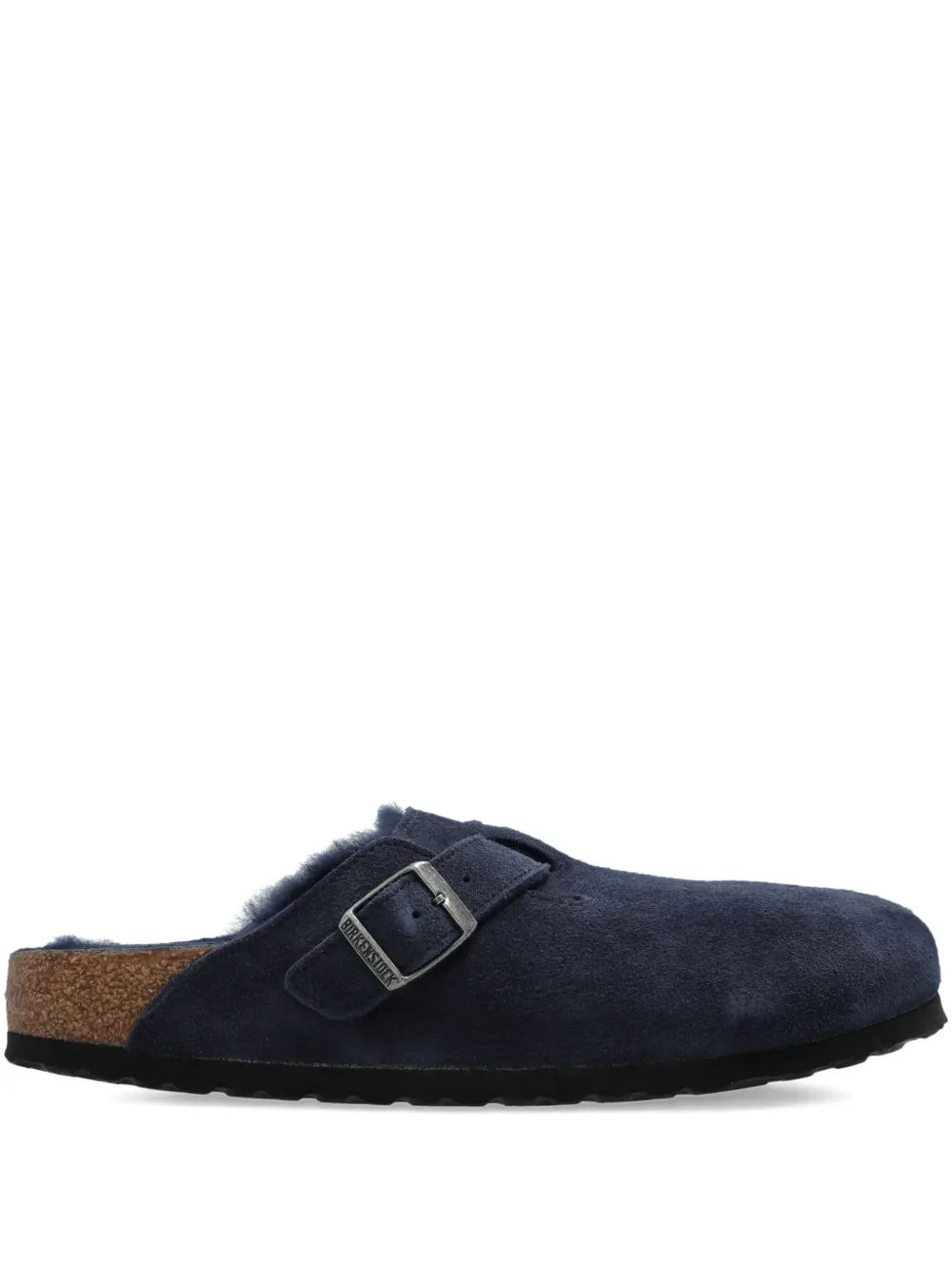Birkenstock Boston Shearling suede sandals Blue