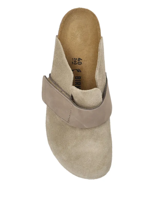 Birkenstock Loma touch-strap Suede Mules | Neutrals | FARFETCH